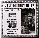 Various artists - Rare Country Blues, Vol. 4: 1929-1953