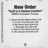 New Order - Guilt Is A Useless Emotion (US Single)